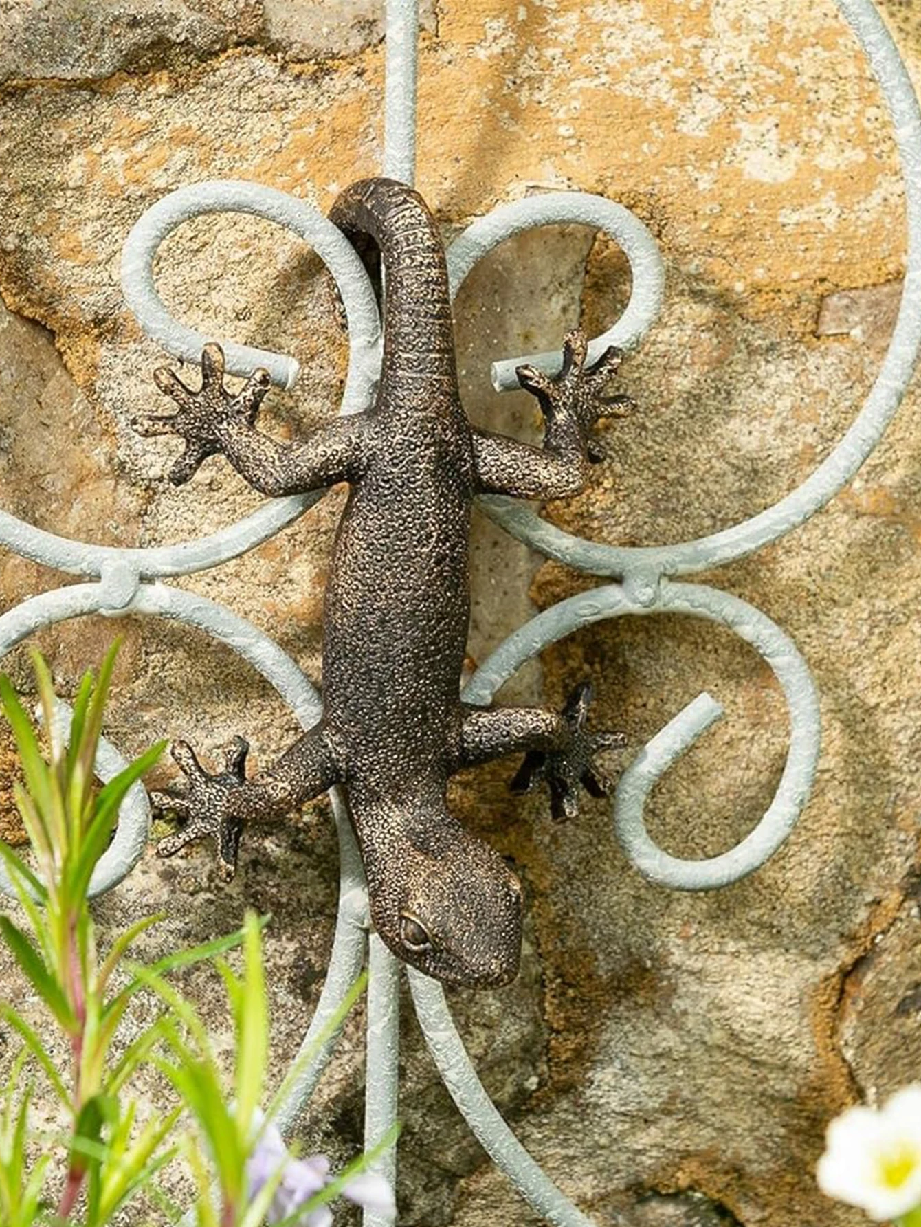 زارع مزخرف معلق من جيكو ، تمثال نبات ، زخارف فن الفناء للفناء والفناء وزخرفة الحديقة ، 1 * * #2