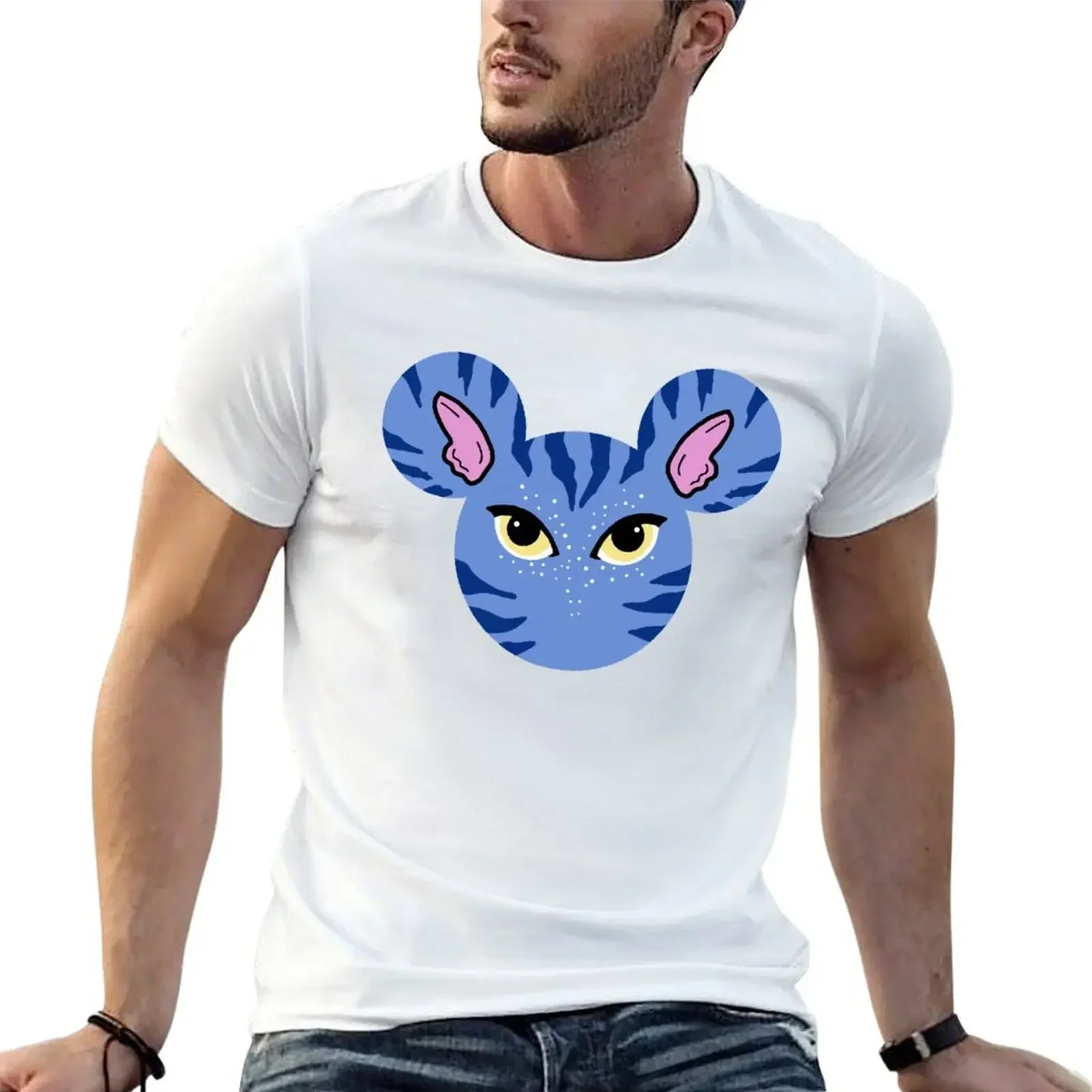 Pandora Na'vi Mouse Icon T-Shirt cute tops oversizeds boys animal print anime t shirts plain black t shirts men