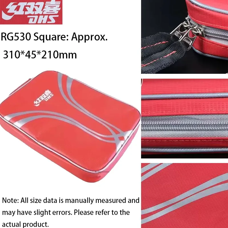 

DHS Table Tennis Bag Case Single Layer PEVA Waterproof Material Capacity Waterproof Ping Pong Bat Protection Case for 2 Rackets