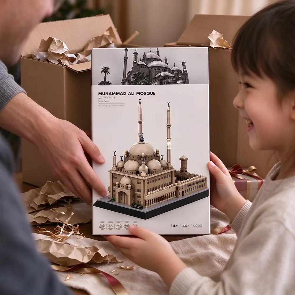 New Blocks Toy 620PCS For Ali Mosque in Cairo Egypt Building Blocks Famous Architecture Assembled Model Puzzle Toys For Gifts