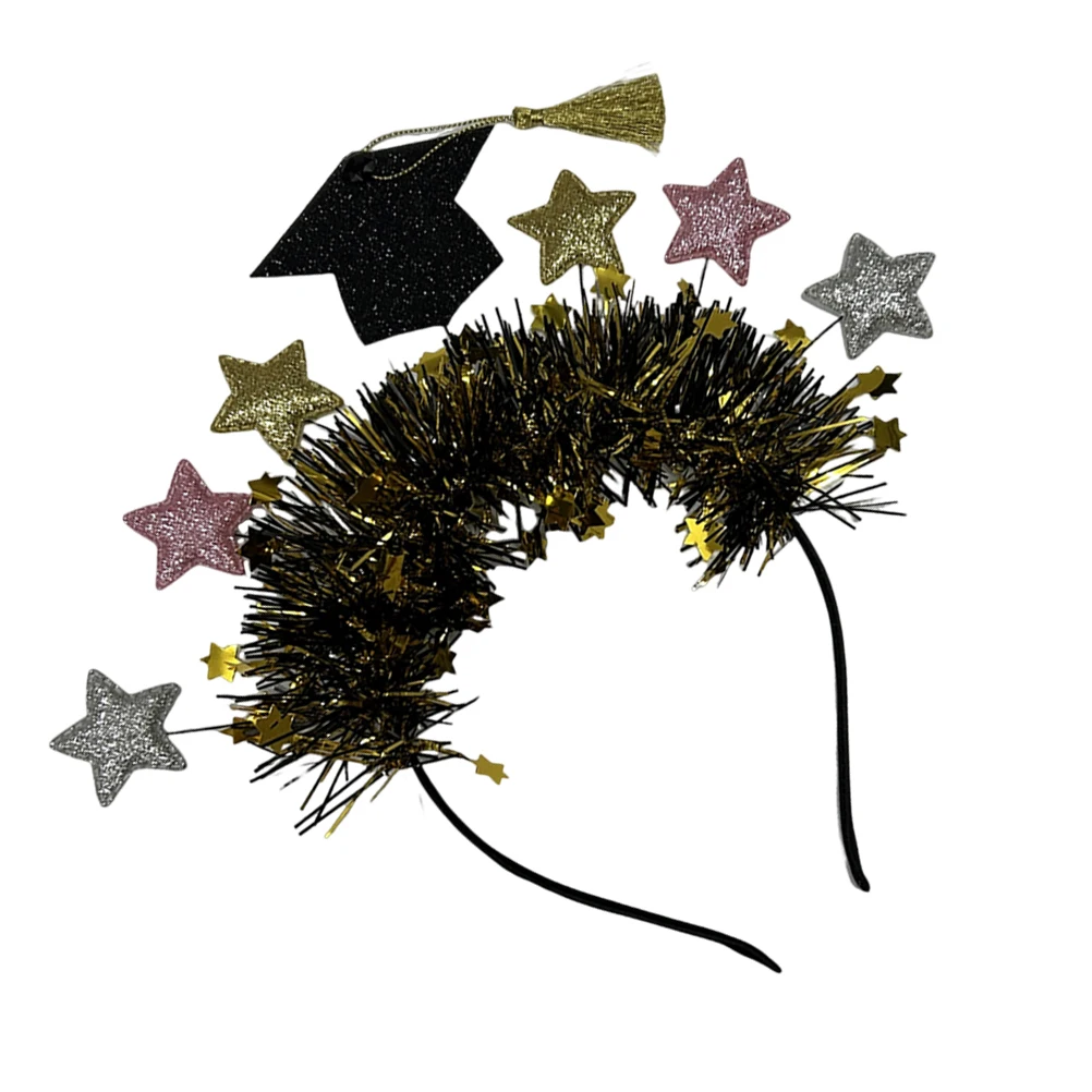 

Cap Gold Props Party Headb Decoration Headb Graduation Graduation Clasp Hair Hoop B Decoration