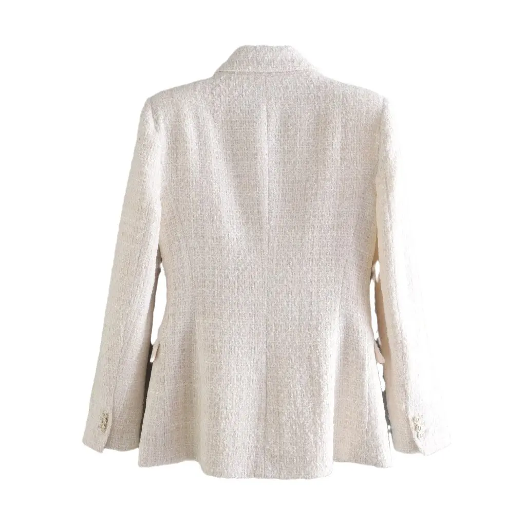 

Women's Double-Breasted Texture Suit Jacket Autumn European American Style Wholesale B48660