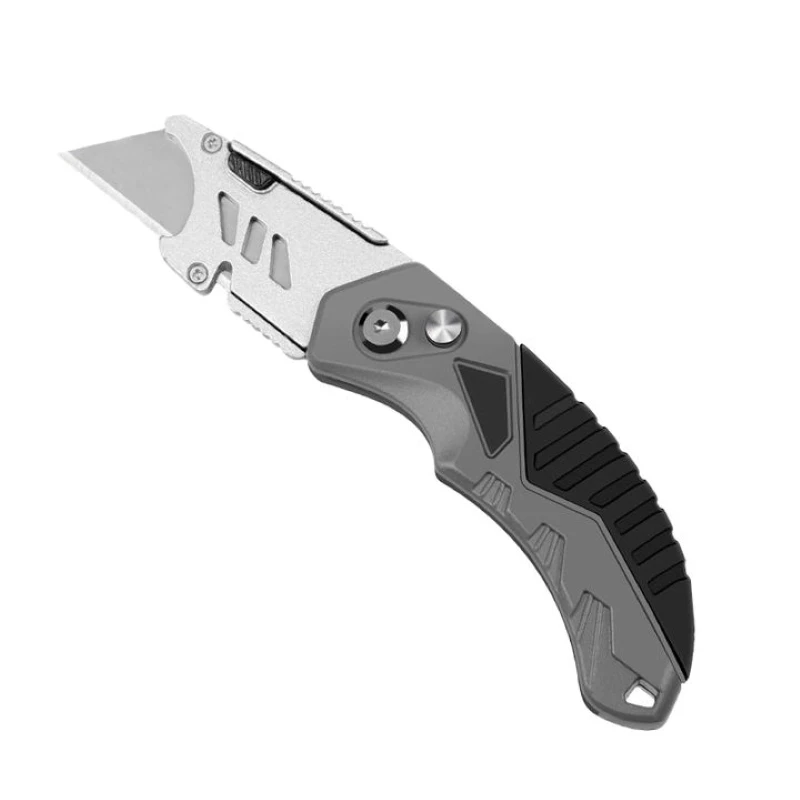 AIRAJ Folding Knife Replaceable Utility Knife for Cable Cartons Carboard Boxes Cutter Handle Knife Blades Outdoor Hand Tool