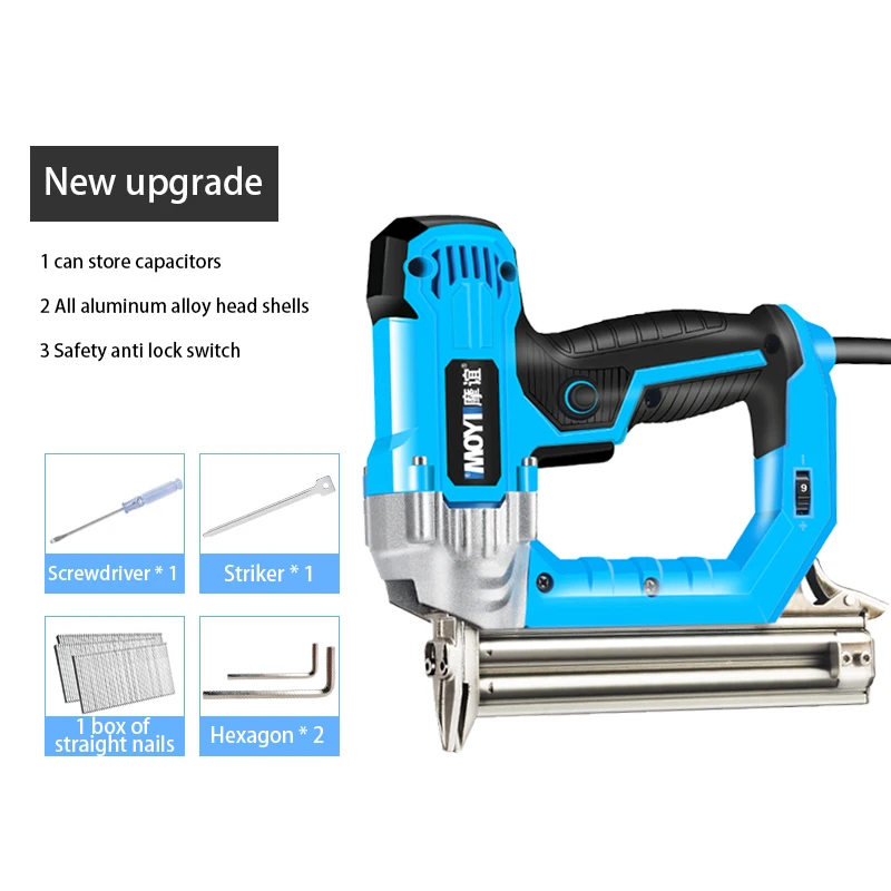 Elektrische Nail Gun Dual-Purpose Nail Gun F30 Straight Nail Gun Multifunctioneel Plafond Nail Shooting Tool Houtbewerking Tool