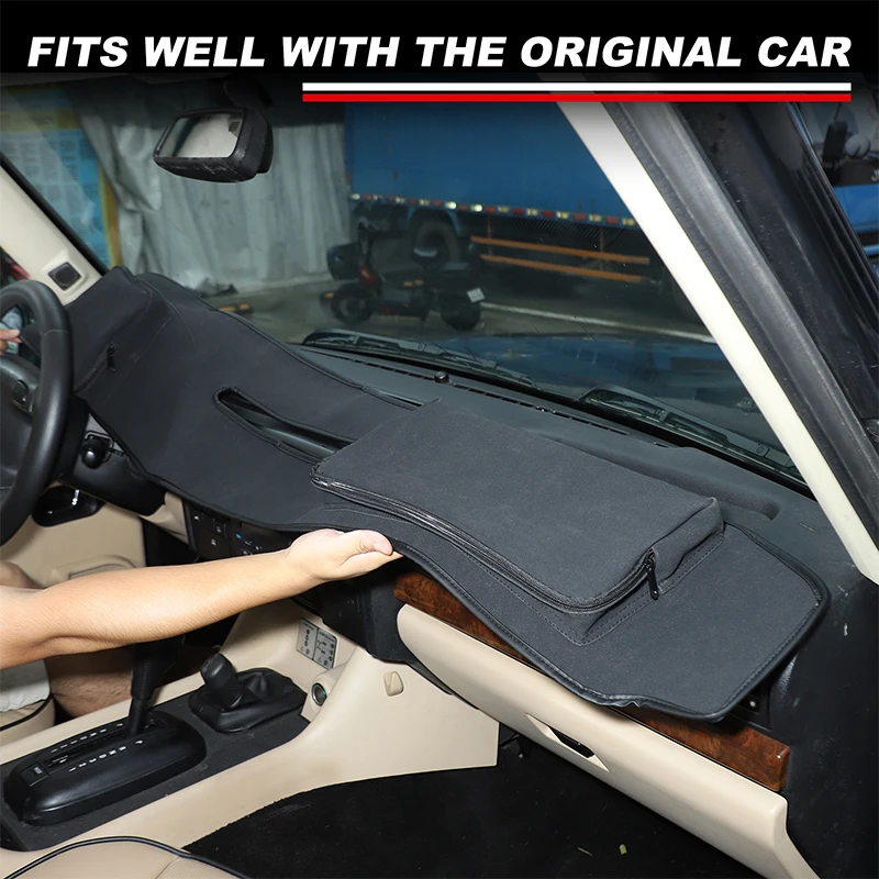 

Sheepskin Car Dashboard Organiser Mat Storage Pad Stowing Tidying Organiser Accessories for Land Rover Discovery 2 LR2 1998-2003