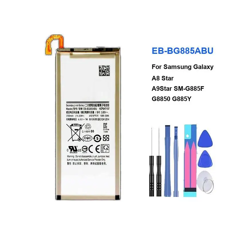 بطارية الهاتف لسامسونج غالاكسي A8 2018 A530/A8000 A800F/A8 A9 ستار بلس برو A90 A80 5G A908 بطاريات EB-BA900ABE EB-BA908ABY