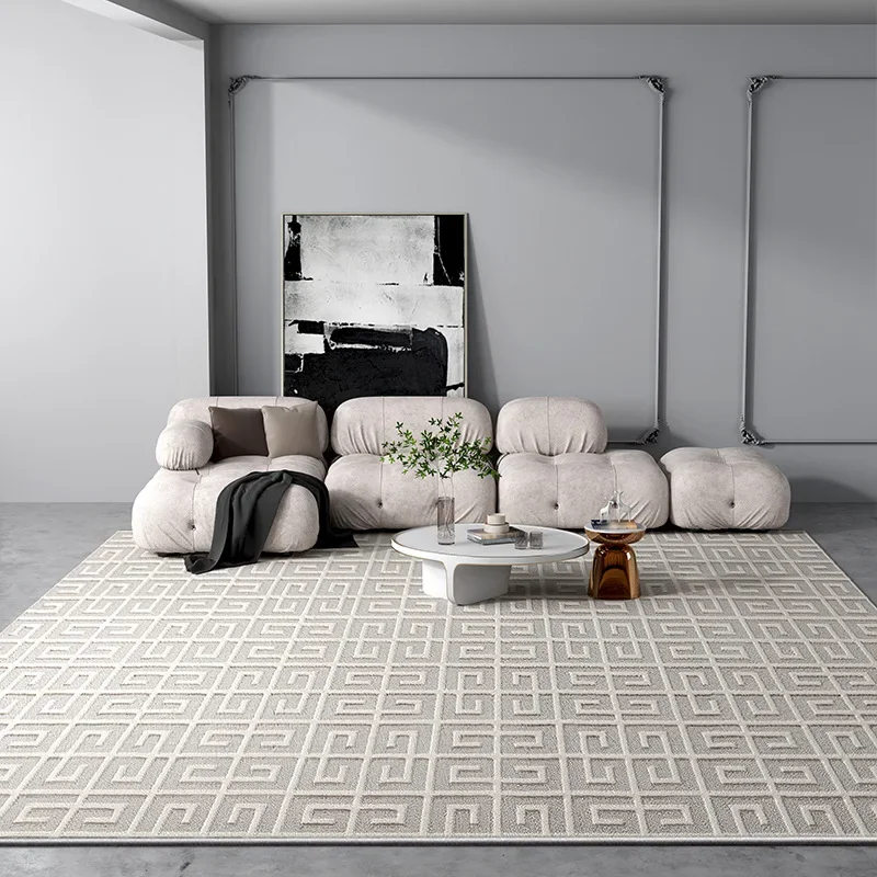 

Simple carpet, living room, bedroom, plain coffee table blanket, high end light luxury