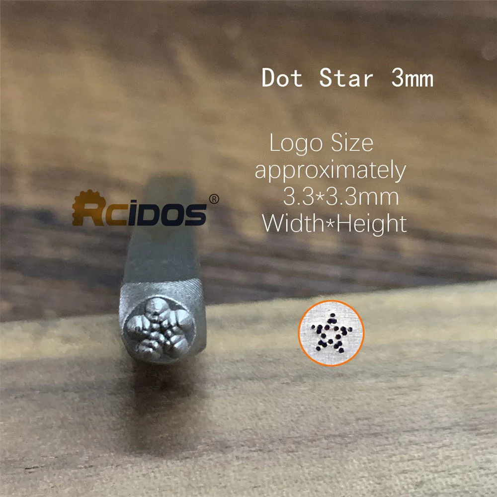 3mm 4MM Star Pound Asterisk Design Metal Jewelry Stamps,RCIDOS Dot DIY Bracelet/jewelry symbols steel stamp,1pcs price