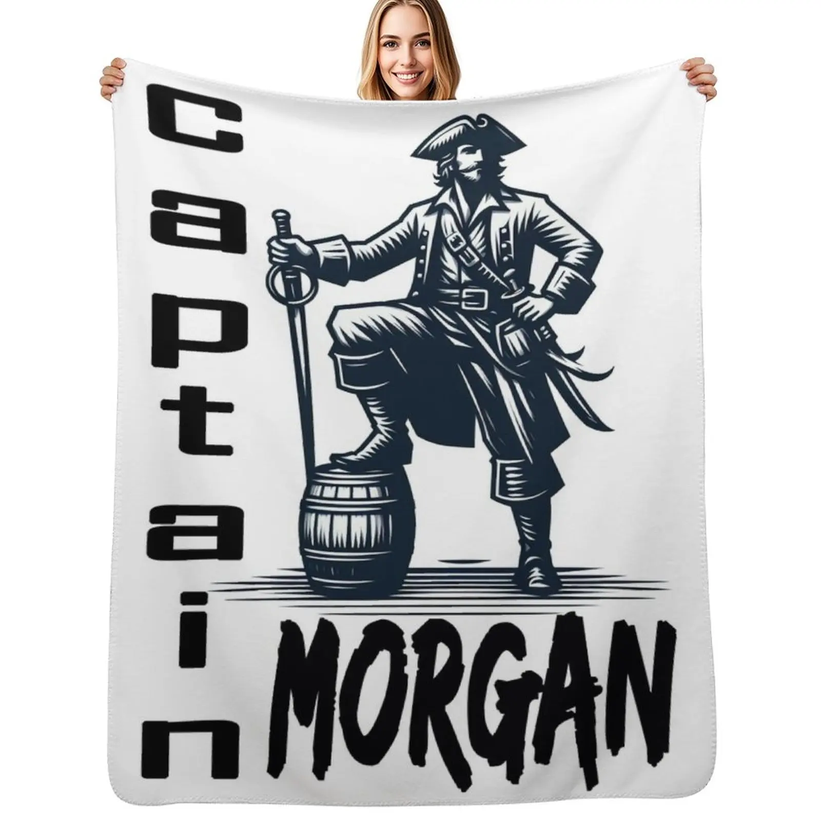 Captain Morgan Throw Blanket Stylish Warm Blanket for Living Room Bedroom