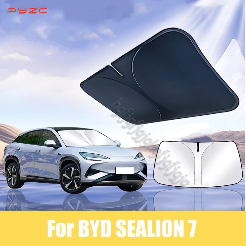 

Для BYD Sealion 7 Sea Lion 07 EV 2024 2025 2026 2027 Автомобильный солнцезащитный козырек на лобовое стекло с защитой от ультрафиолета, автозапчасти