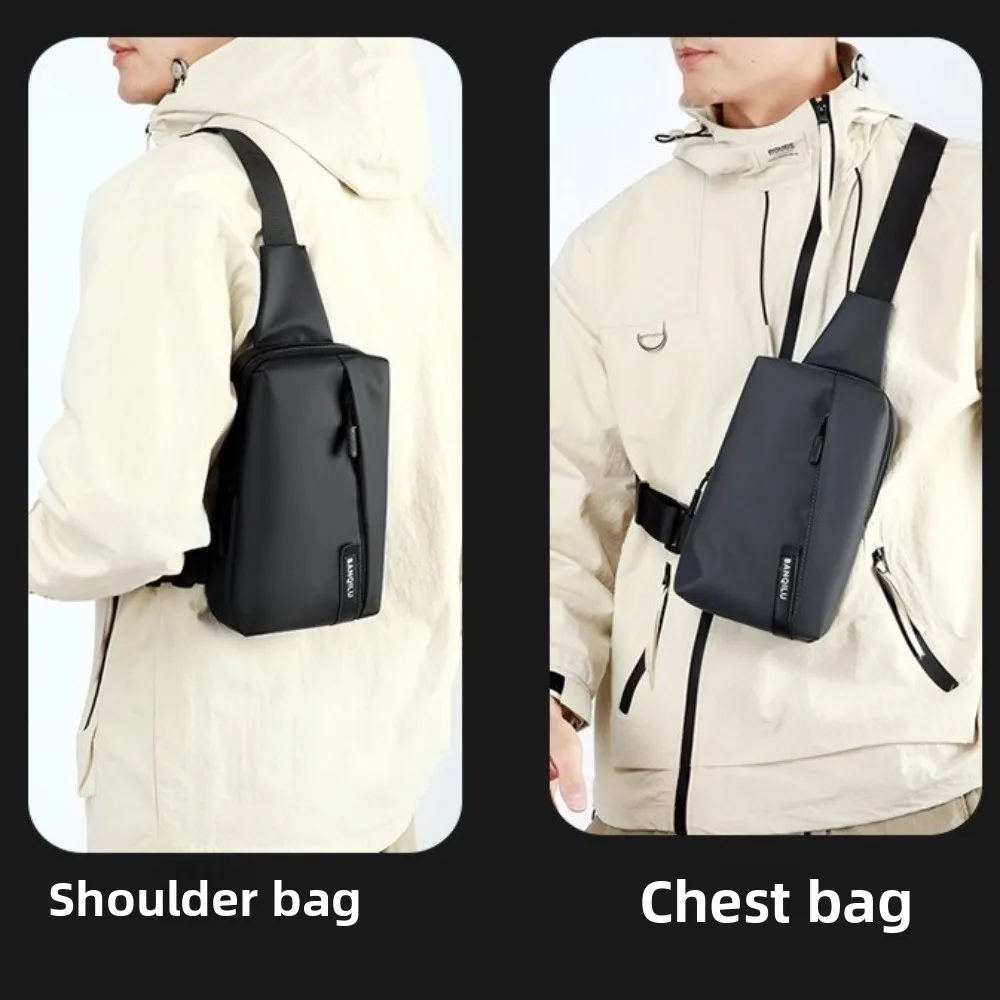 Borsa da petto da uomo antispruzzo Borsa a tracolla Oxford multifunzionale tinta unita con tracolla regolabile di grande capacità