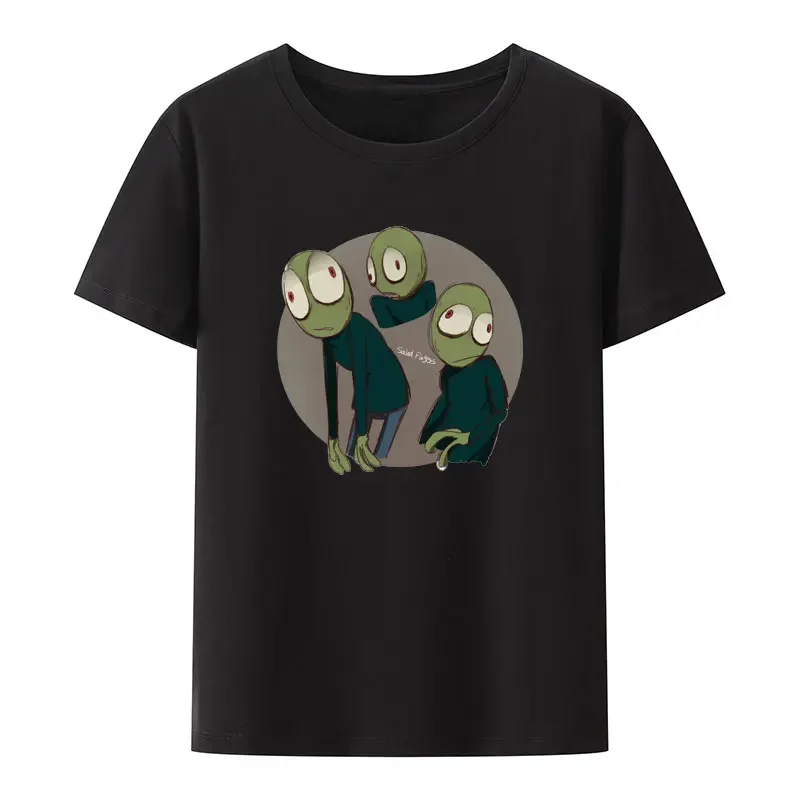 Student Anime Clothes man Lovely Trend Fashion Shirt Men Novelty Unique Casual Tops Salad Fingers Spoons Modal Print T Shirt