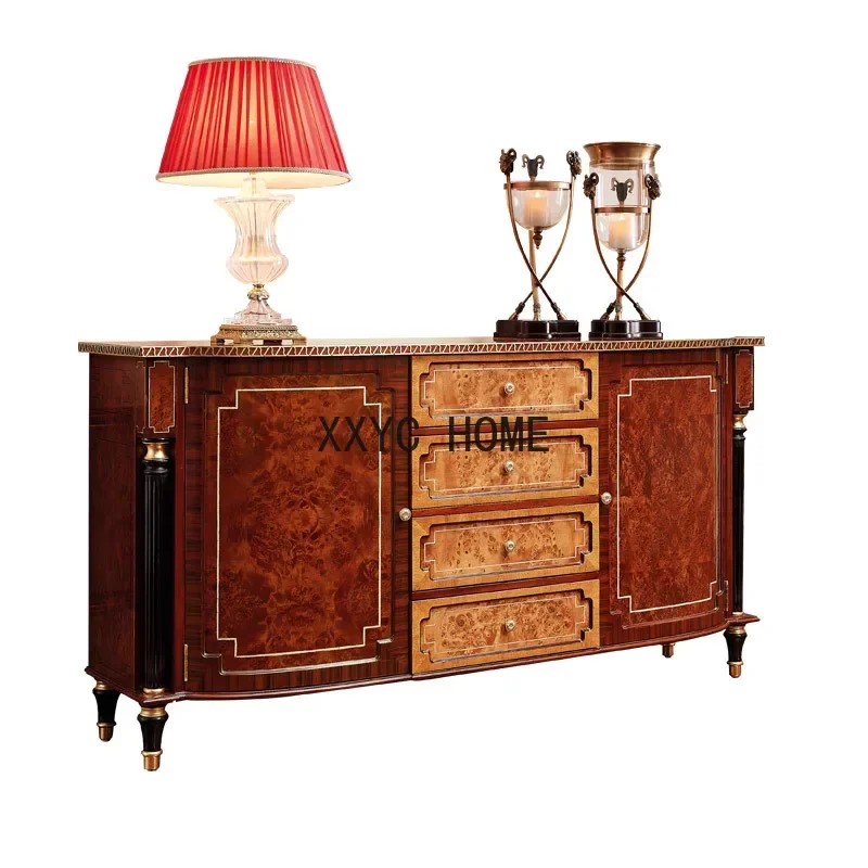 Britse Acajou Alexander luxe massief houten dressoir, lockerkast