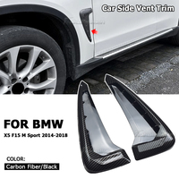 Car Fender Side Air Vent Trim Cover Shark Side Grille Decoration Styling Sticker For BMW X5 F15 M Sport 2014 2015 2016 2017 2018