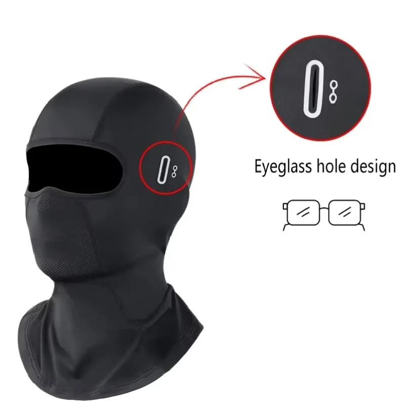 Motorcycle Balaclava Summer UV Protection Glasses Face Breathable Hole Men Women Quick-Drying Motorcyclist Winter Warm Ski Mask view 5