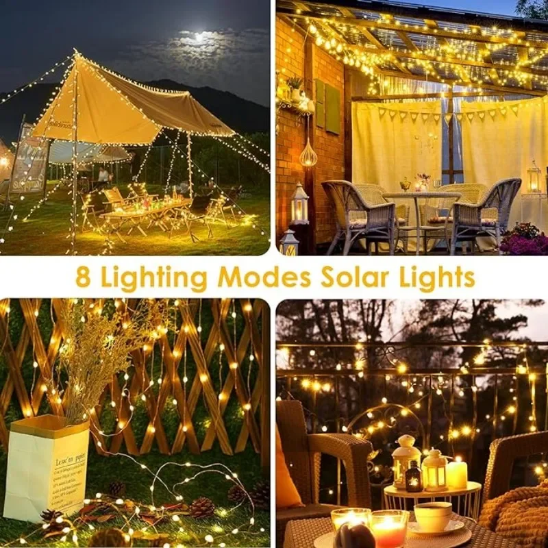 7M/12M/22M/32M LED Solar String Lights Fairy Garland Outdoor Waterproof Garden Christmas Wedding Party Home Decorative Lights