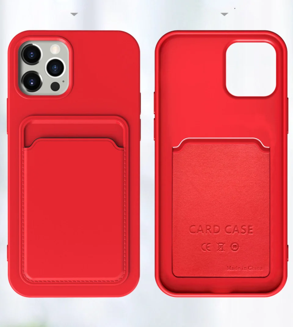 Handy hülle für iPhone 16 Pro Max Hülle iPhone 12 Mini TPU gefrostete weiche Schutzhülle iPhone 14 Karten tasche 15 plus – Detail 3