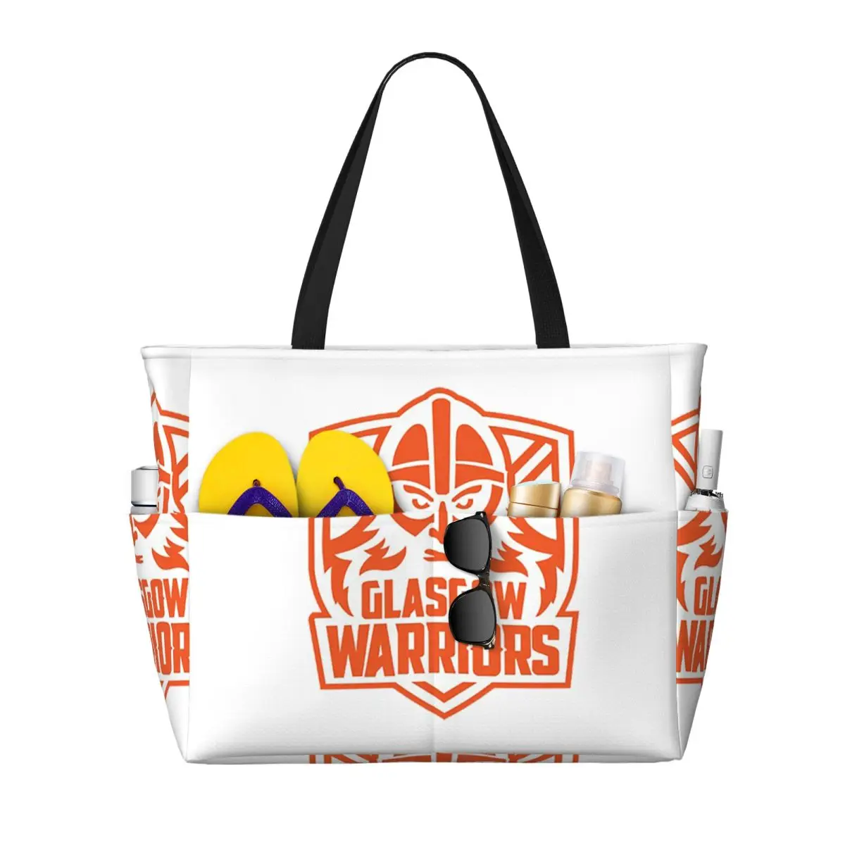 

GLASGOW WARRIORS RUGBY-TEAM Beach Tote Bag Sport Gym Yoga Duffle Large Tote Bag Women Travel Bag Fitness bag