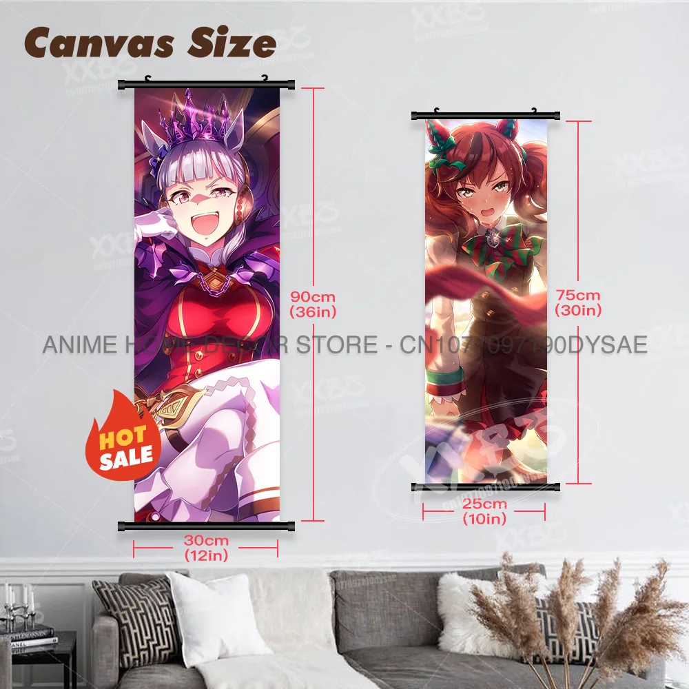 Anime giapponesi Wall Art Canvas Scrolls Immagini Umamusume:Pretty Derby Stampa Poster Personaggio del gioco Decorazioni per la casa Appeso dipinto