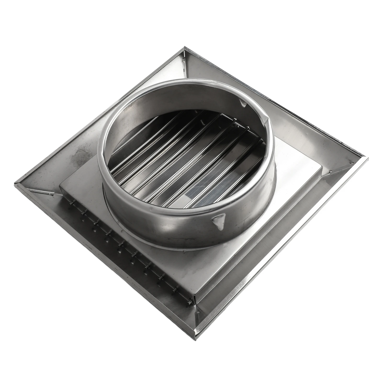 Stainless Steel Louvre 100/150mm External Wall Rain Cap For Outdoor Exterior Walls Grille Movable Square Vents
