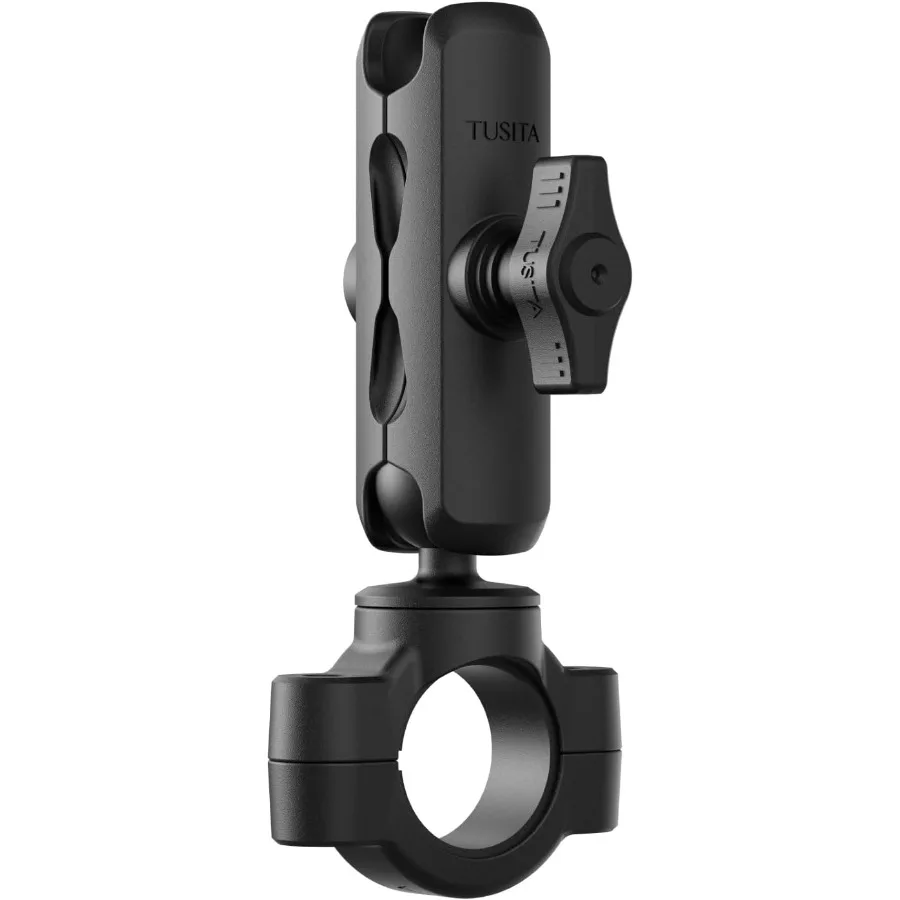 

Motorcycle Handlebar Mount for Compact Devices with Small Base and Double Socket Arm Medium Ideal for GPS Navigation and