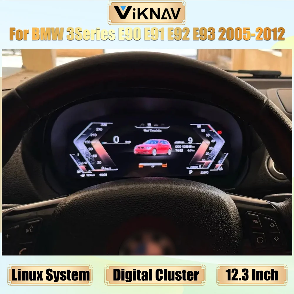 

Digital Cluster Dashboard Speedometer Panel For BMW 3Series E90 E91 E92 E93 2005-2012 Linux System Virtual Instrument Cluster