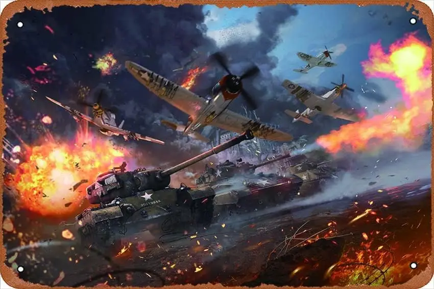 War Thunder Video Games Plaque Poster Metal Tin Sign 8