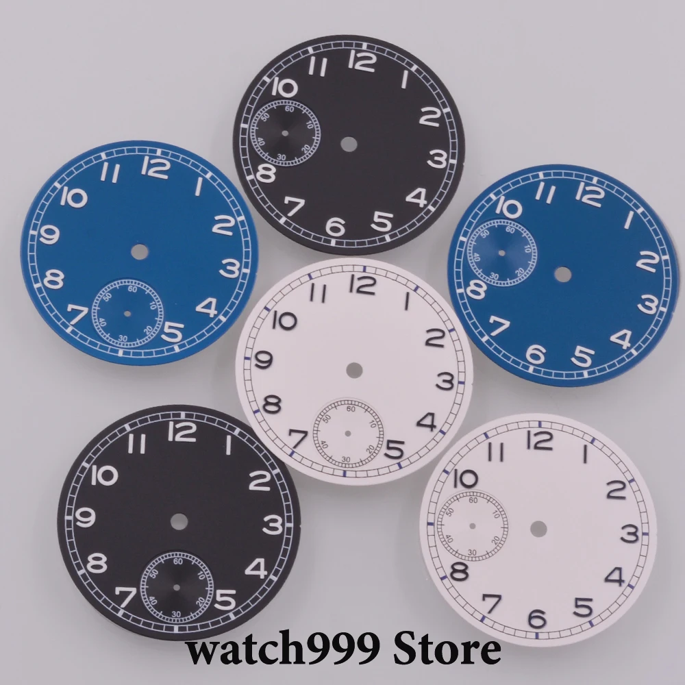 

Циферблат часов 37 мм, зеленый светящийся, подходит для ETA 6497 6498 ST3600, детали для часов с механизмом