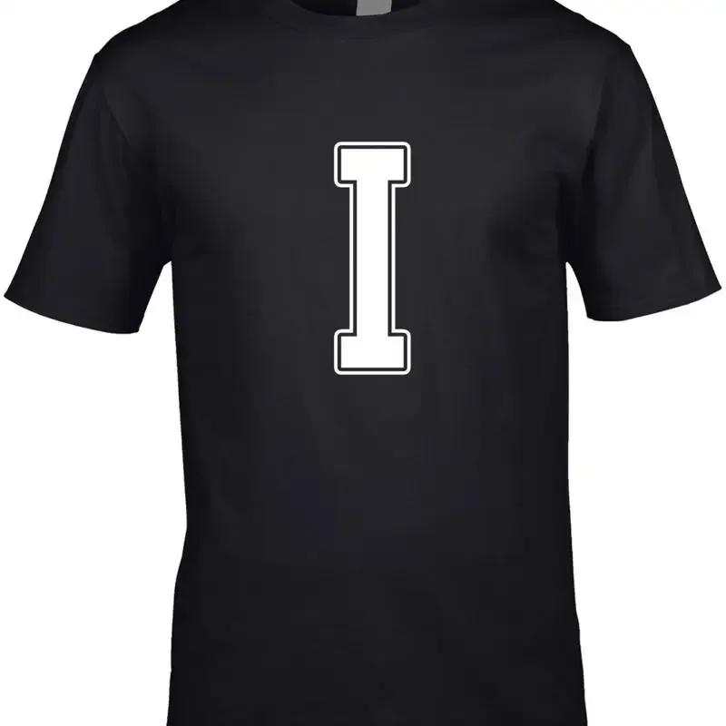 Letter I Men'S T Shirt Funny Joke Name Initials Font Team Cool Idea Custom