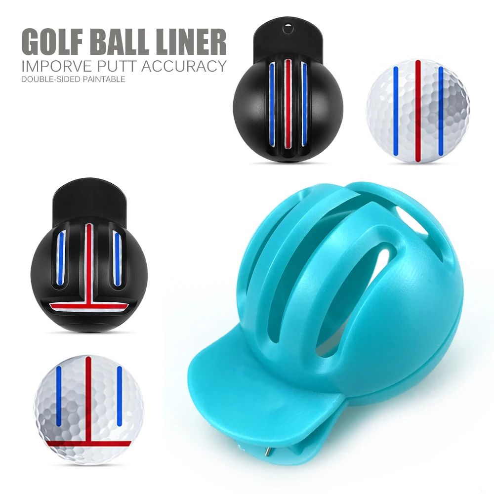 Üç çizgi klip Golf topu Liner Marker şablon işaretleyici kalem konumlandırma yardımları dış ortam aracı Golf spor aksesuarları koyarak