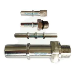 Automobile Fuel Pipe Quick Connector Stainless Steel External Thread Male Connector Part Four 1pc