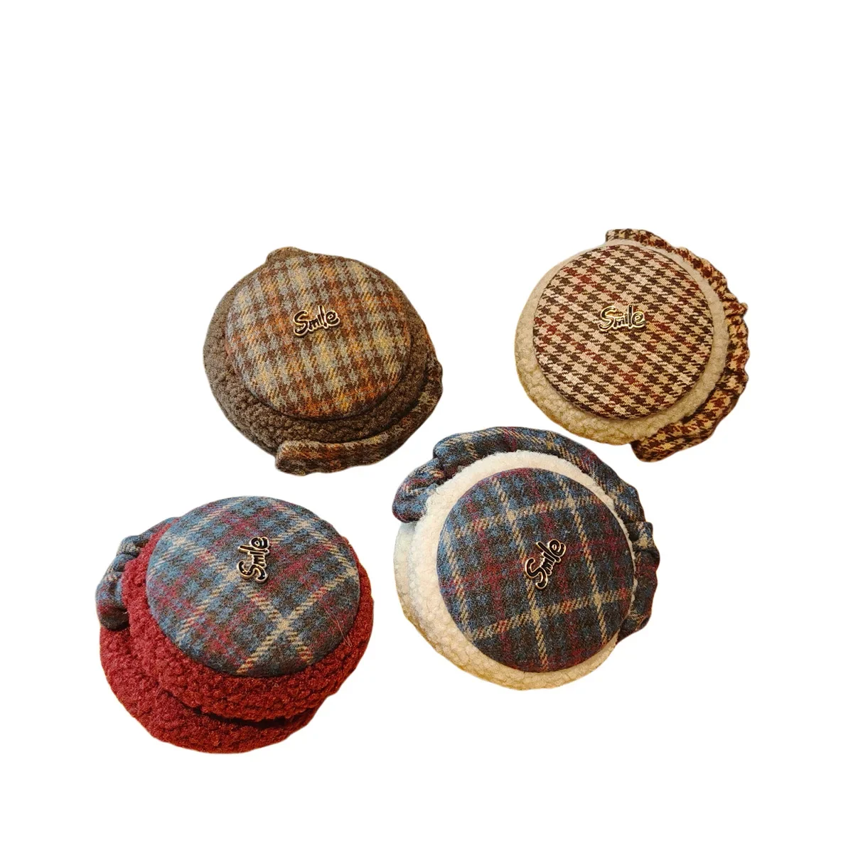 أكواب أذن كلاسيكية أنيقة من القطيفة للخريف والشتاء، غطاء أذن قابل للطي للدفء والبرودة، حماية للأذن لركوب الدراجات للطلاب