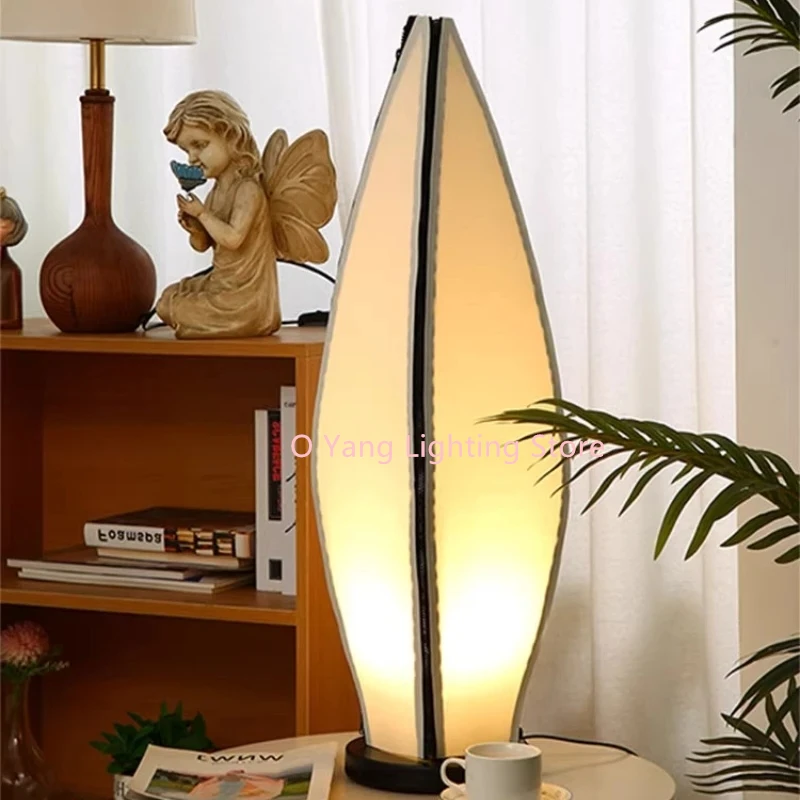 Fabric White Black Border Floor Lams Adjustable Zipper Living Room Ornaments Sofa Side Study Bedroom Lights Illumination Fixture