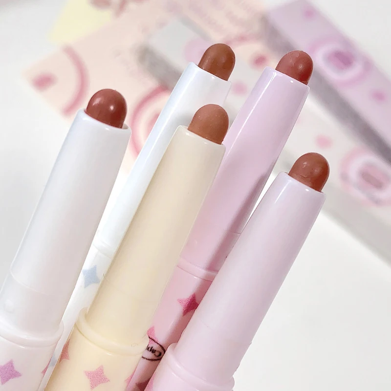 ดินสอเขียนขอบปากสองหัวสำหรับนักเรียนร่างรูปร่างริมฝีปากเปลือย