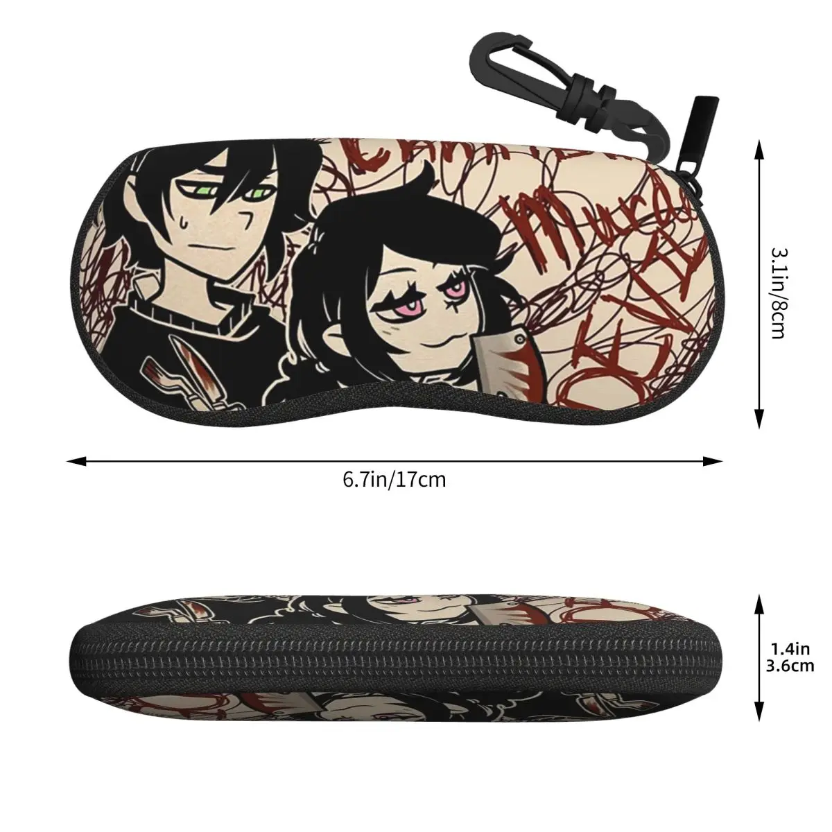 애슐리와 앤드류 앤디와 레일리의 관 모양 안경 케이스 보호대 선글라스 박스 여성 남성용 소프트 안경 가방 파우치