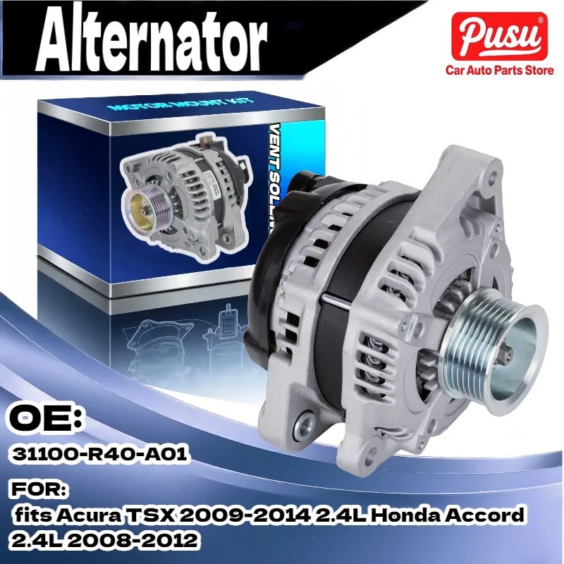 

Alternator 06311-R50-505RM 31100-R40-A01 31100-R40-A01RM CSF89 for Acura TSX 2009-2014 2.4L for Honda Accord 2008-2012 2.4L