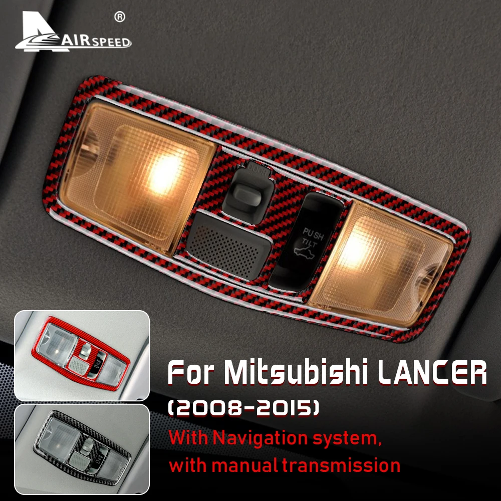 

Real Soft Carbon Fiber for Mitsubishi Lancer 2008 2009 2010 2011 2012 2013 2014 2015 Car Roof Reading Light Button Accessories