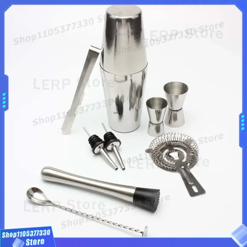 Stainless Steel Bar Tools Set Professional Bartender Kit Cocktail Shaker Mixer Jigger Strainer Spoon for Home Party 2023 New
