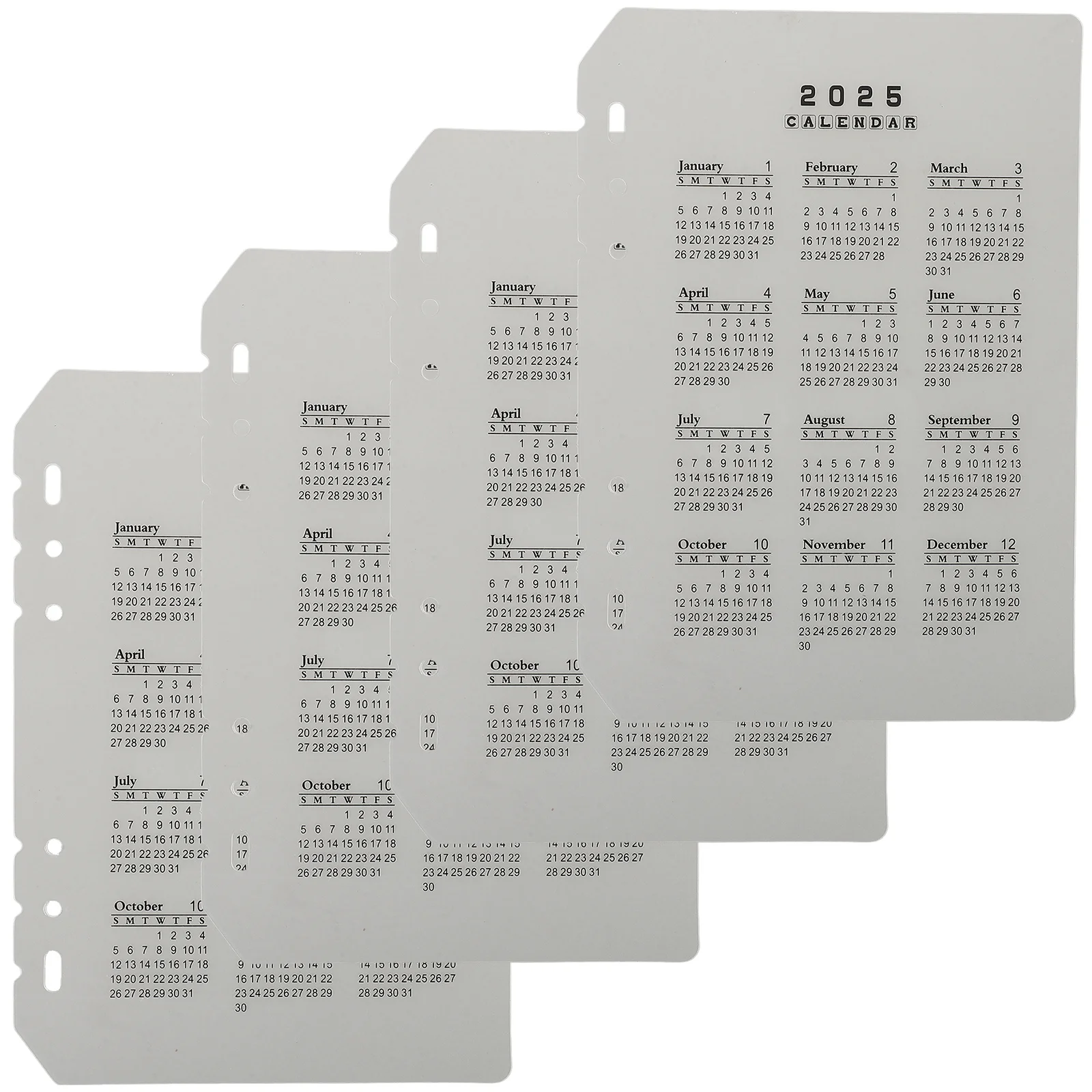 

4Pcs A5 Divider Binder Planner Inserts Transparent Notebook Dividers Detachable Loose Leaf Separator for Calendar Organizer