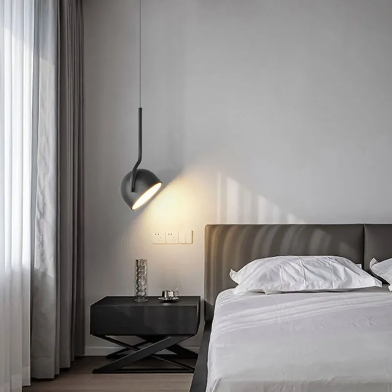 Plafonnier LED en Fer Noir et Blanc au Design Nordique Simple Luminaire Décoratif d'Nik, Idéal pour une Chambre à Coucher, un Salon ou un Bureau