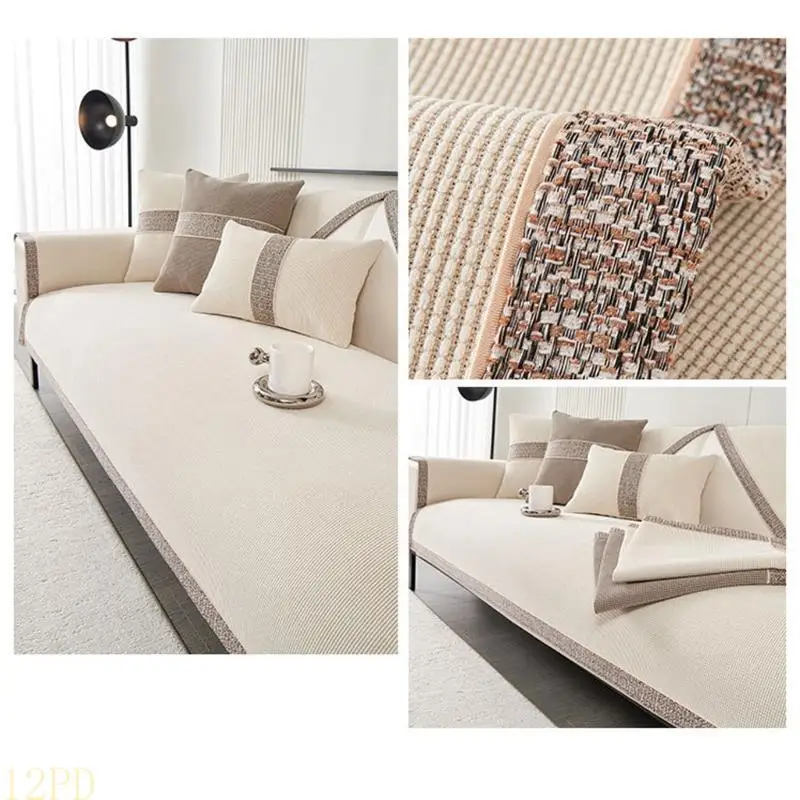 12PD Stylish Couch Cover Sofa Protectors in Neutral Tone Providing Reliable Defense Against Wear and Tear in Active Homes