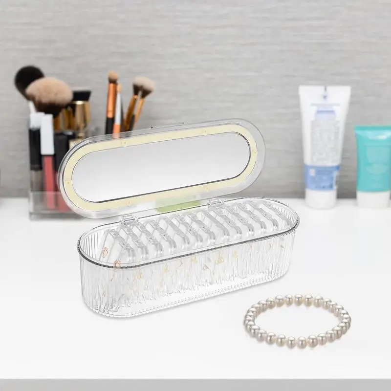 

Acrylic Jewelry Box With Lid Transparent Travel Bracelet Box With 13 PET Small Boxes Earring Necklace Sealed Box For Small Items