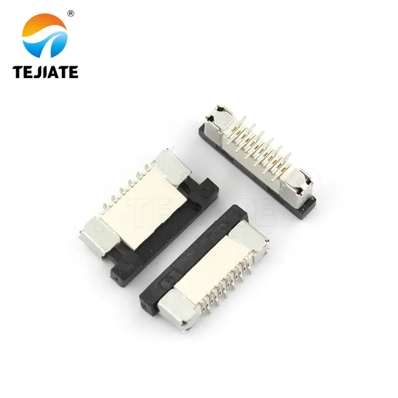 10PCS FFC/FPC connector 0.5mm with locking vertical patch cross misalignment pins 4/6/8/10/12/14/16/18/20/22/24~60P