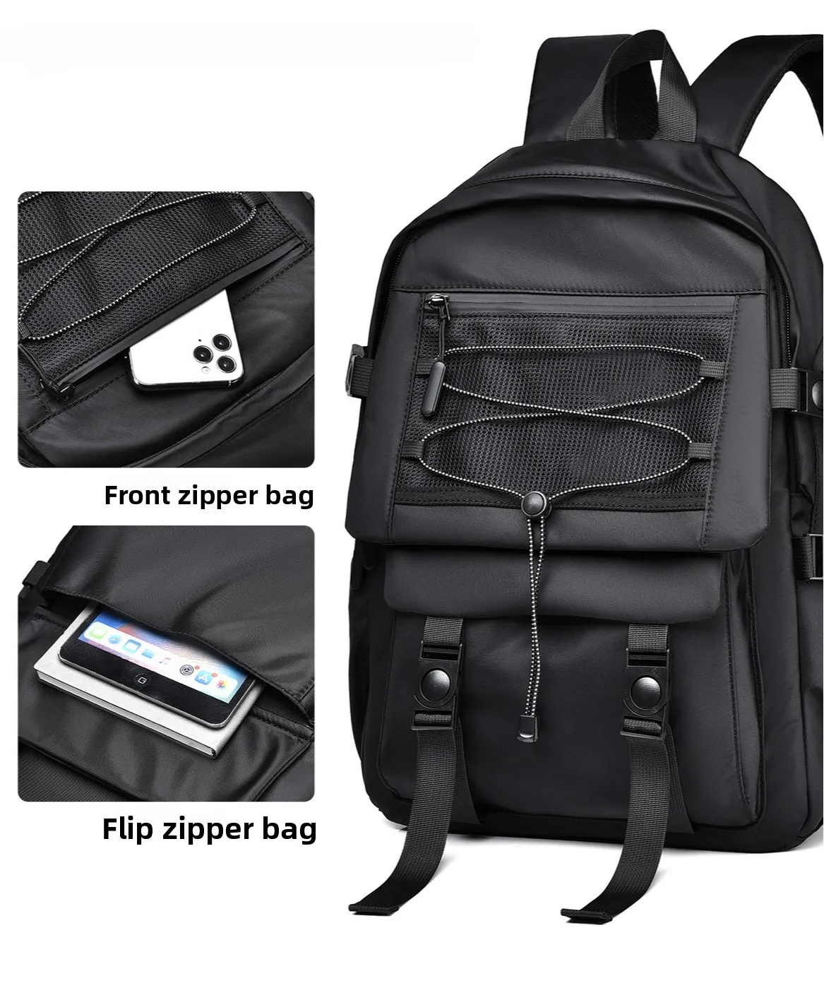 2025 New Style Fashionable Backpack, Outdoor Sports Bag, Large-capacity Water-resistant Nylon Backpack, Casual Travel Backpack