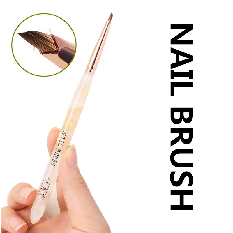 مقبض أكريليك، فرشاة فنية للأظافر، خط رسم، بطانة قلم، أدوات مانيكير فرنسية