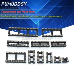 10PCS Round Hole IC socket 6P 8P 14P 16P 18P 20P 24P 28P 40P pins IC Connector DIP 6 8 14 16 18 20 24 28 40 pin IC Sockets