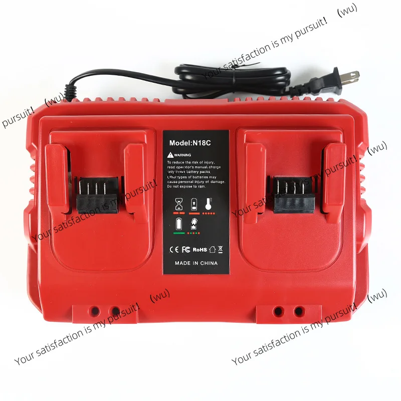 

Быстрое зарядное устройство с двумя слотами, подходит для электроинструментов Mivoch/Milwaukee, литиевая батарея 14,4–18 В, только зарядное устройство, аккумулятор в комплект не входит