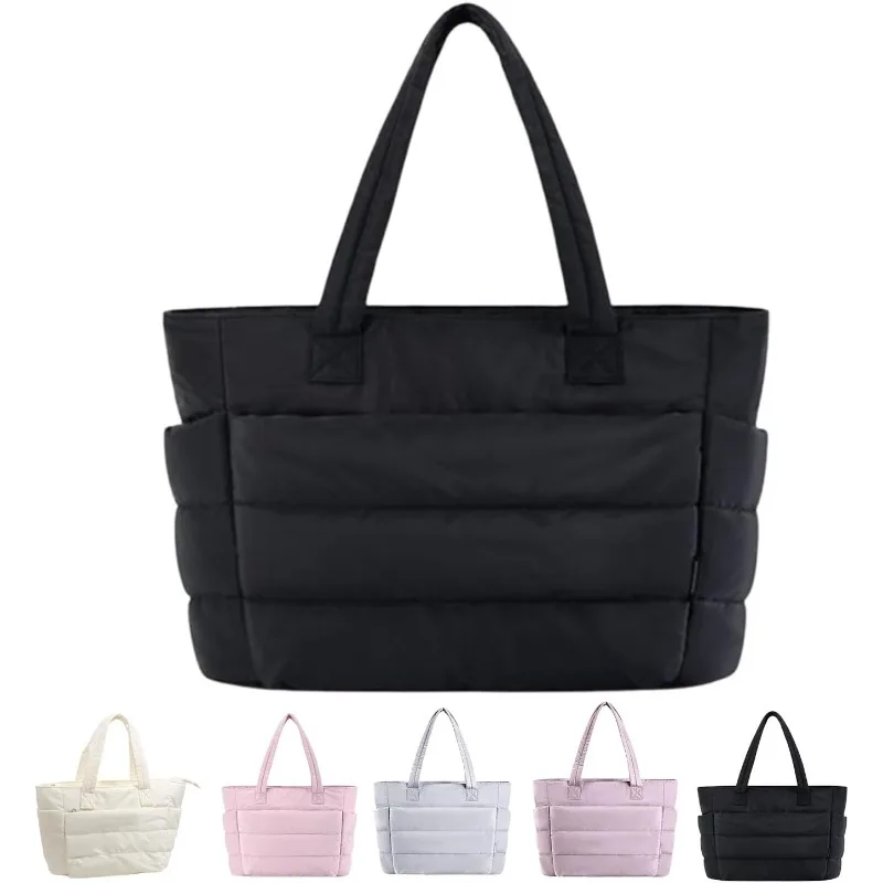 

Tote Bag Large Capacity Solid Color Versatile Handbag for Commuter Work Student Class Shopping Women's Bag