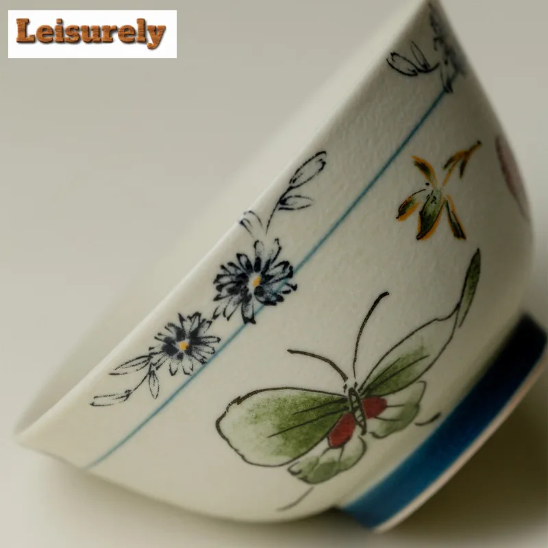 2 قطعة/الوحدة فراشة السحلية فنجان الشاي بوتيك الشاي السلطانية أكواب واحدة الشاي تذوق التأمل كوب تشازان ماستر أكواب الشاي الحرفية 65 مللي #4