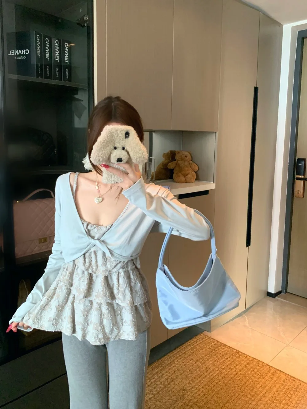 

Модный комплект из короткого топа без рукавов и кардигана с длинными рукавами для женщин, весенне-летний наряд, комплект из двух предметов, элегантный кардиган